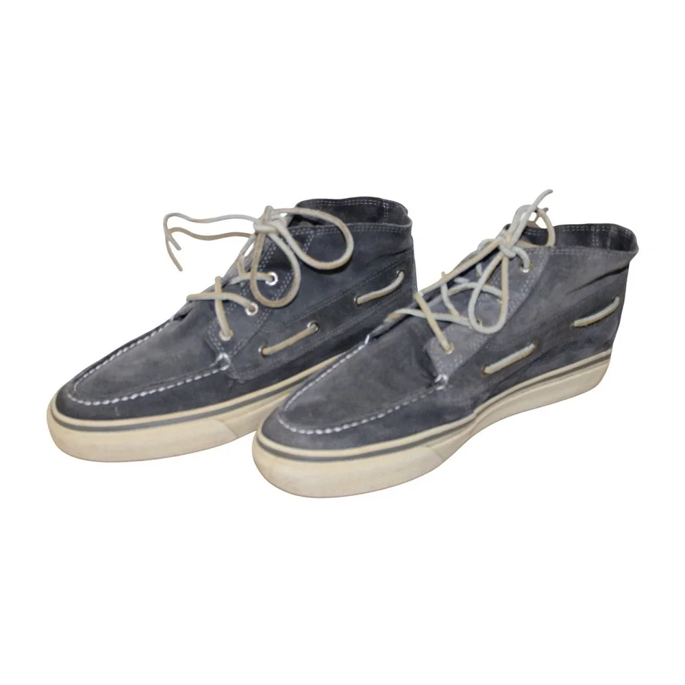 Sperry Bahama Chukka Boots Mens 10.5 Grey Good Suede Boat Shoe Sneakers